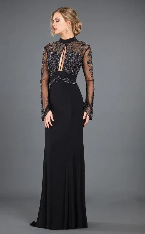 Rachel Allan Long Sleeve Fitted Formal Dress 8266