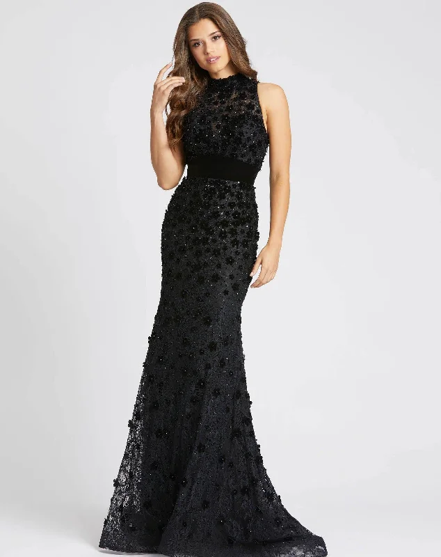 Mac Duggal 66589 Long Formal Halter Evening Dress