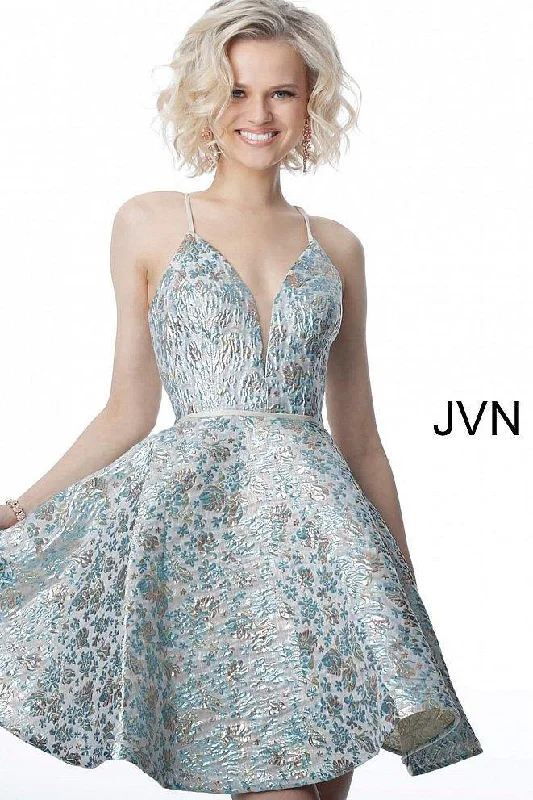 Jovani 3821 Spaghetti Straps Short Homecoming Dress