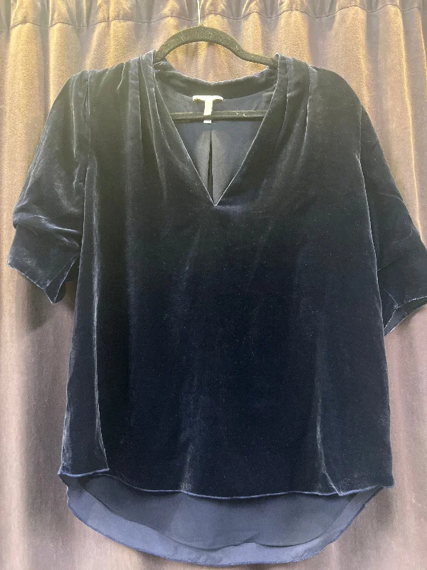 Joie Velour V Neck Top (Size Large)