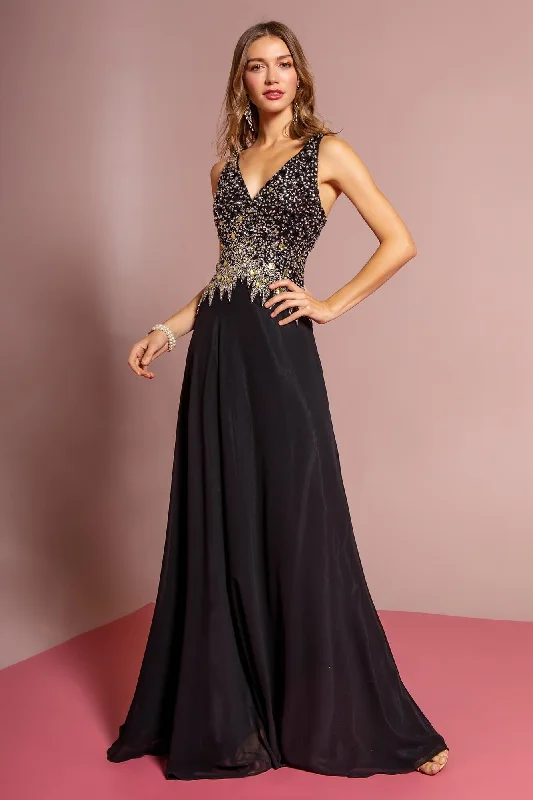 Open Back Prom Chiffon Long Dress Formal Sale