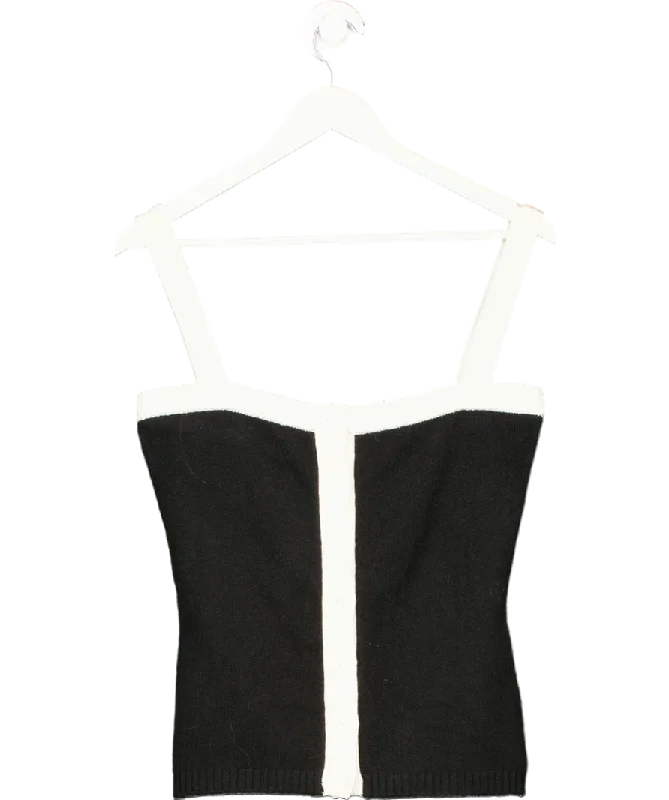 Cloeys Cashmere Tank Top Black & White UK XS