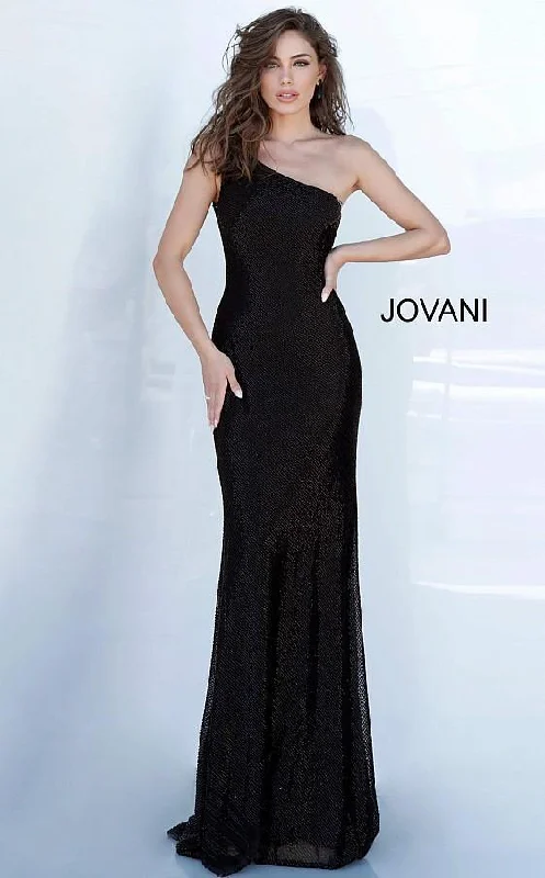 Jovani 1248 Prom Long One Shoulder Beaded Dress