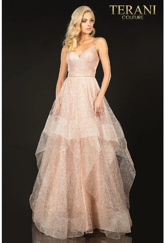 Terani Couture 2011P1213 Long Tulle Prom Dress