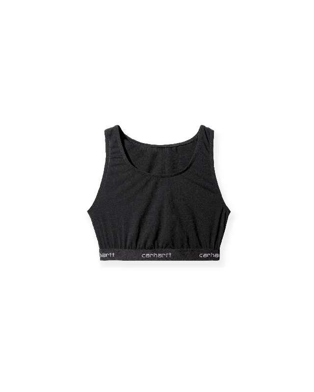 W' Script Racer Tank - Black