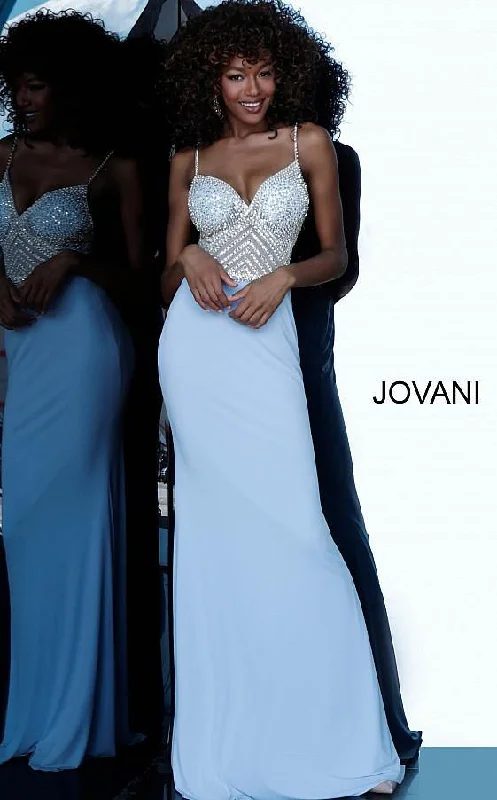 Jovani 63147 Prom Long Spaghetti Strap Formal Gown