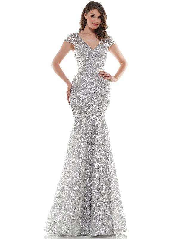 Marsoni Long Formal Metallic Lace Mermaid Dress 212