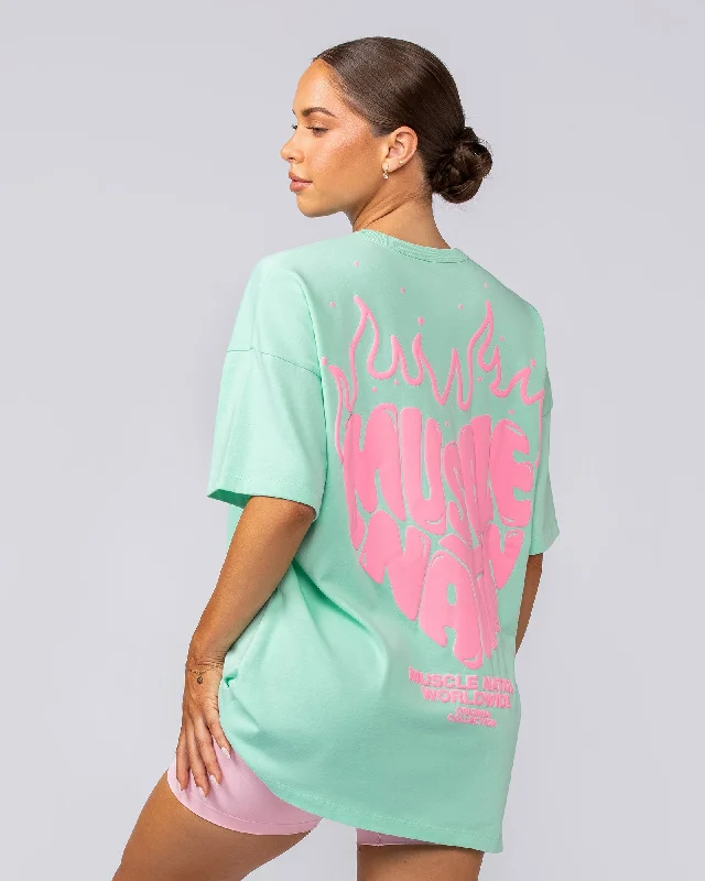 Muscle Nation | Heartbreaker Oversized Tee - Spearmint