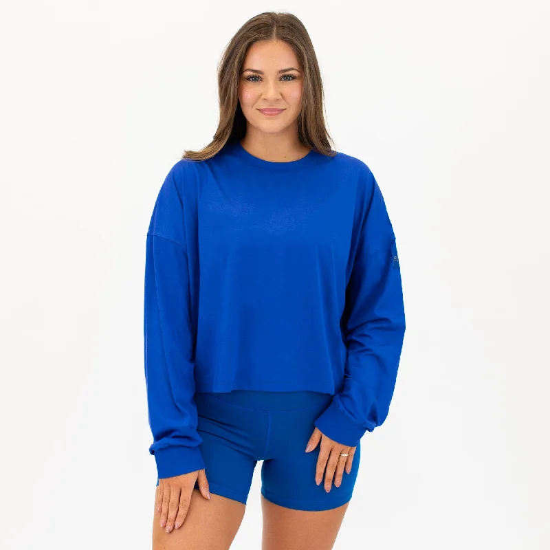 Affinity Oversized Long Sleeve Crop Tee