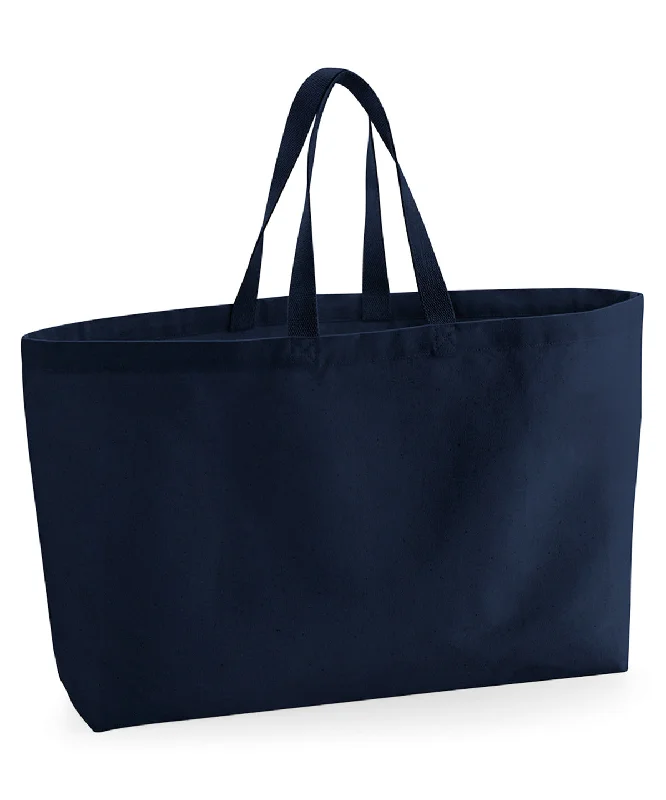 French Navy - Oversized canvas tote bag