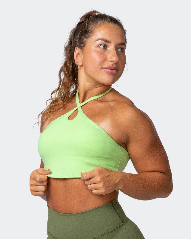 Shimmer Bra Tank Combo - Lime Flash