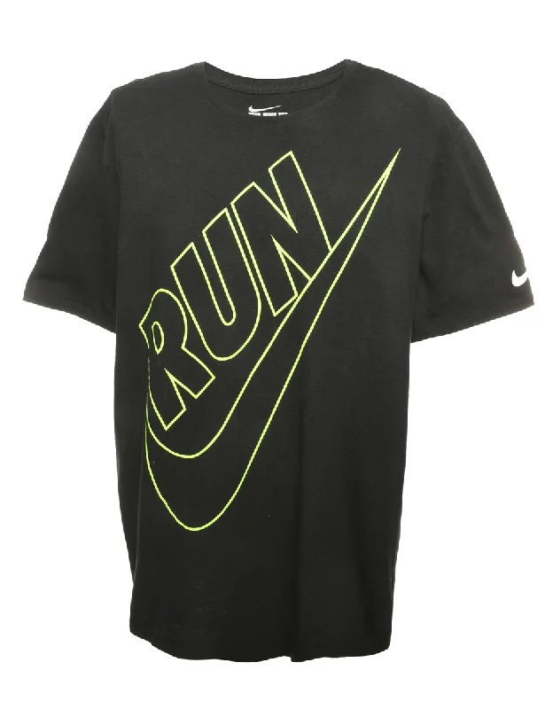 Black Nike Printed T-shirt - XL