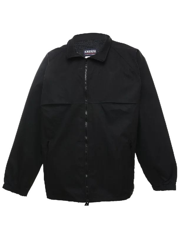 Black Zip-Front Karsuh Jacket - XL