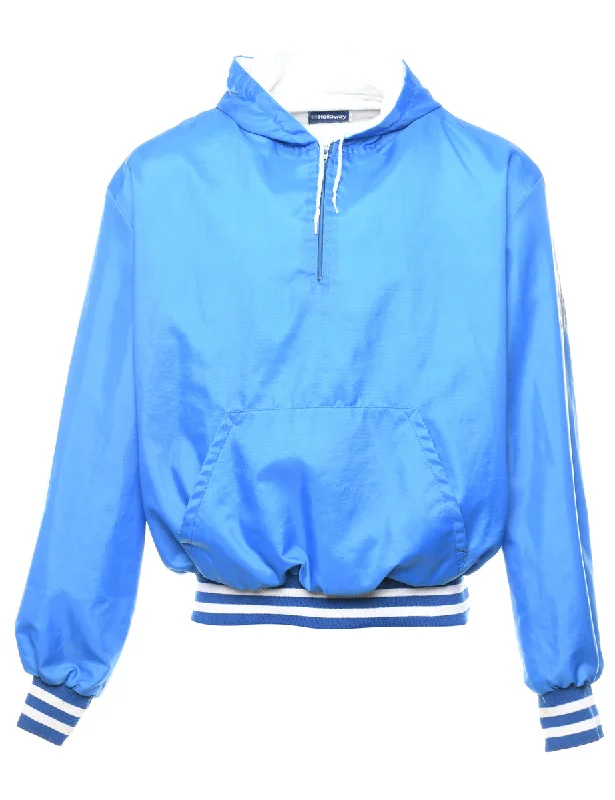 Blue Nylon Hooded Jacket - XL