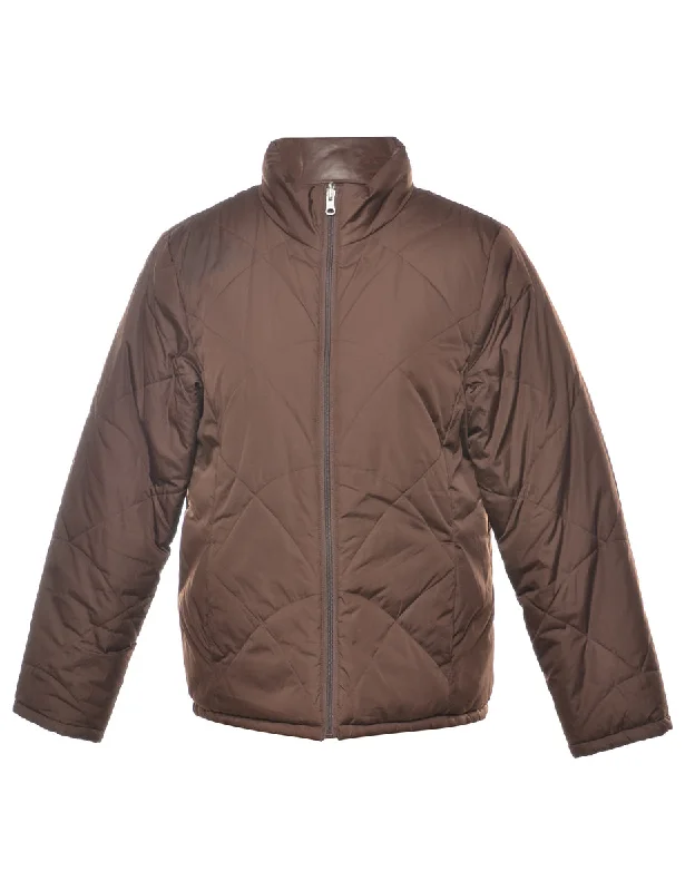 Dark Brown Puffer Jacket - L