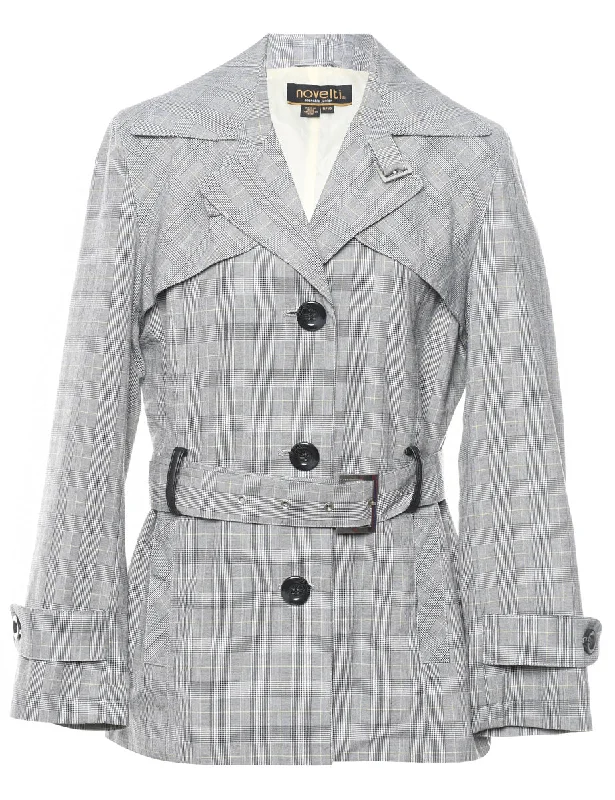 Dogtooth Check Grey Jacket - M