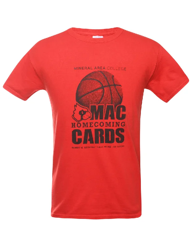 Mac Homecoming Cards Printed T-shirt - M