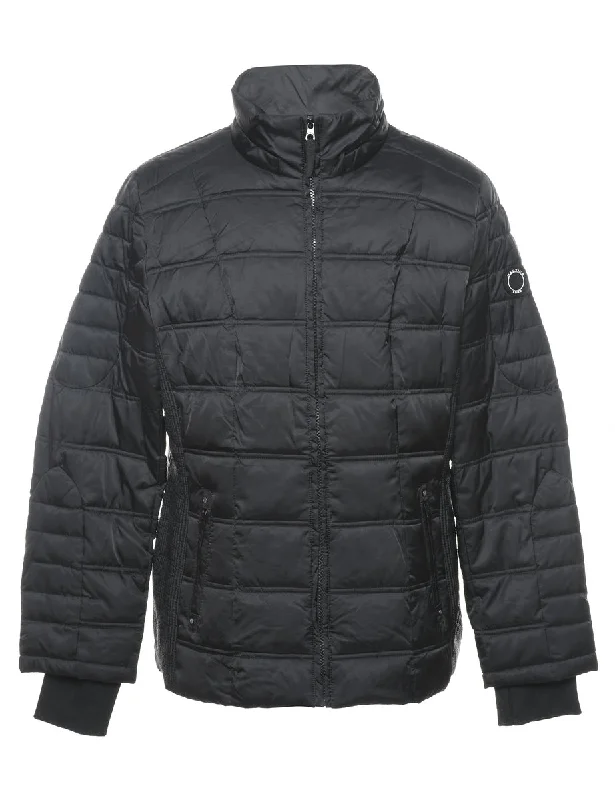 Nautica Black Zip-Front Puffer Jacket - XL