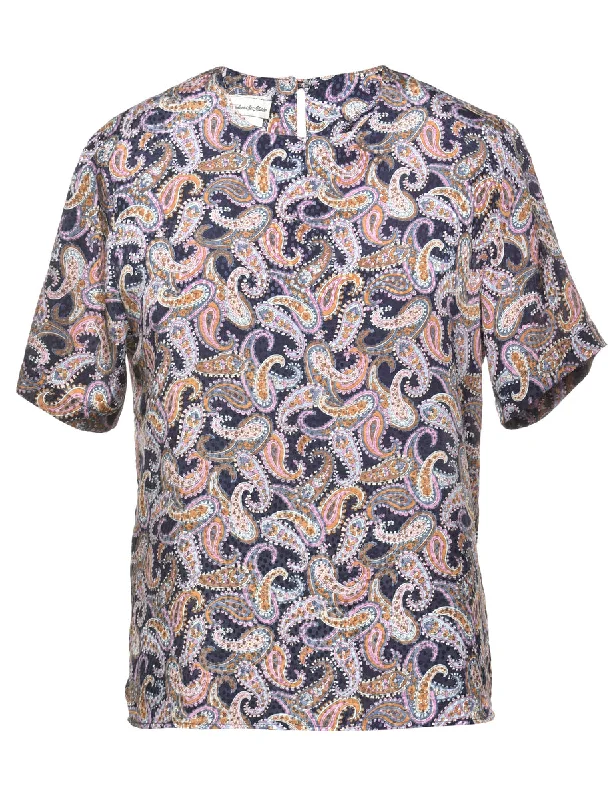 Paisley Printed Top - M