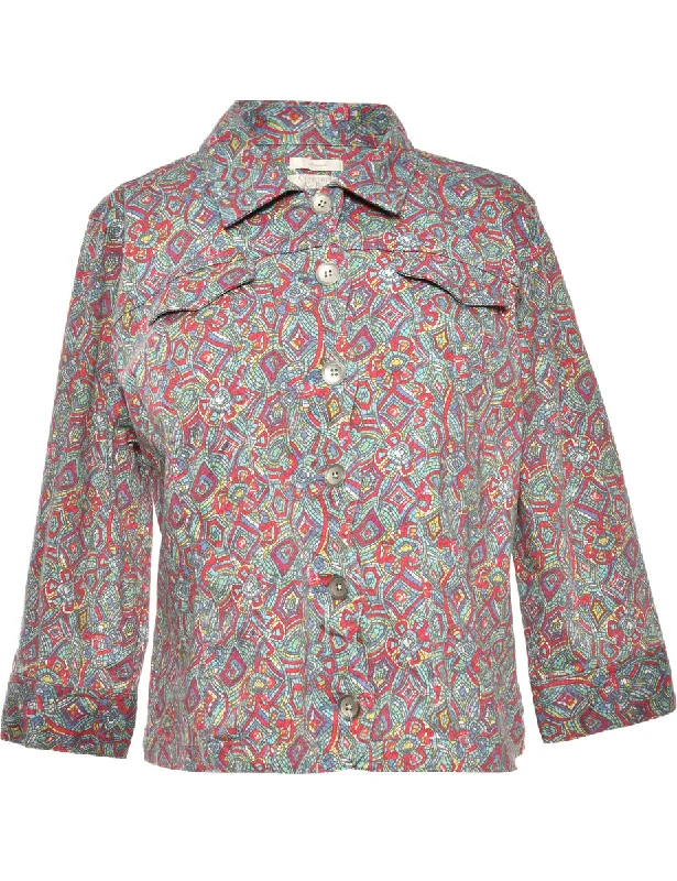 Stainglass Effect Multi-Colour Jacket - L