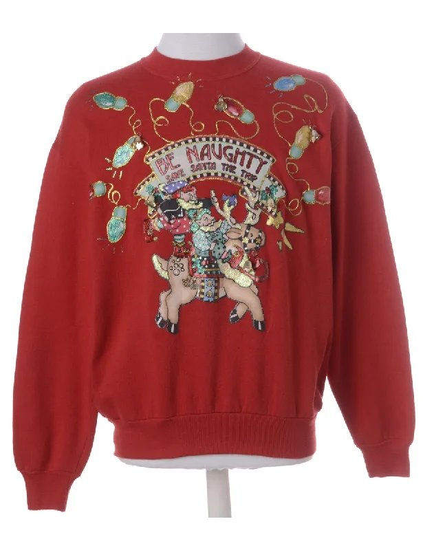 Label Christmas Sweatshirt With Bells