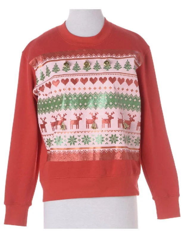 Label Christmas Sweatshirt With Bells