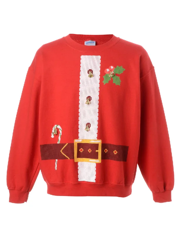 Label Christmas Sweatshirt With Bells