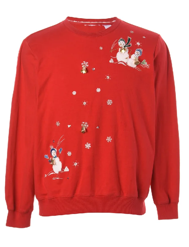 Label Christmas Sweatshirt With Bells - L