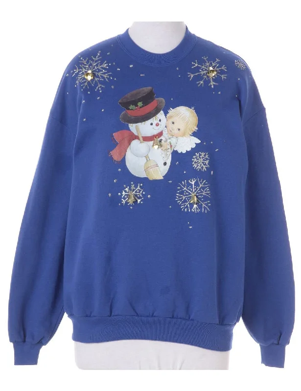 Label Christmas Sweatshirt With Bells