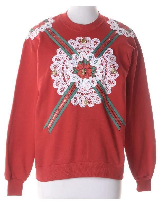 Label Christmas Sweatshirt With Bells