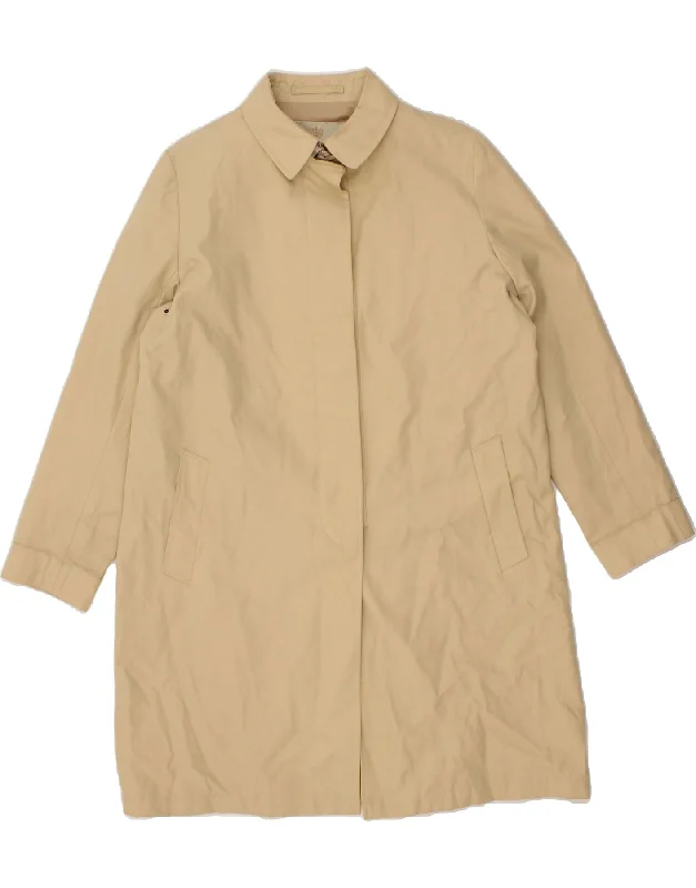 AQUASCUTUM Womens Trench Coat UK 12 Medium Beige Cotton