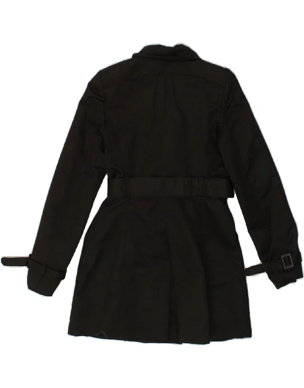 FLAVIO CASTELLANI Womens Trench Coat IT 42 Medium Black Polyester