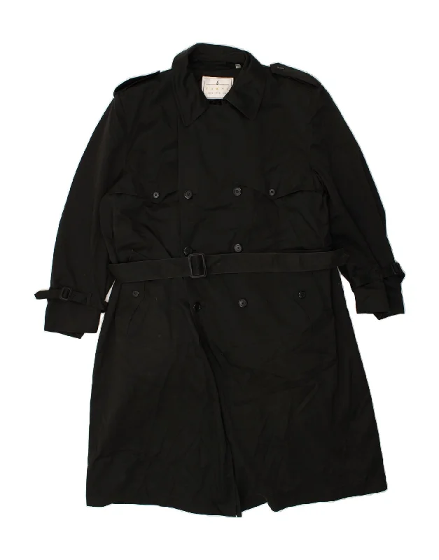 LONDON FOG Womens Trench Coat EU 46 XL Black