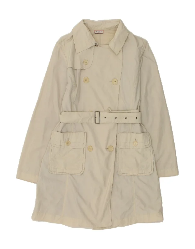 MAX & CO. Womens Trench Coat UK 10 Small Beige Nylon