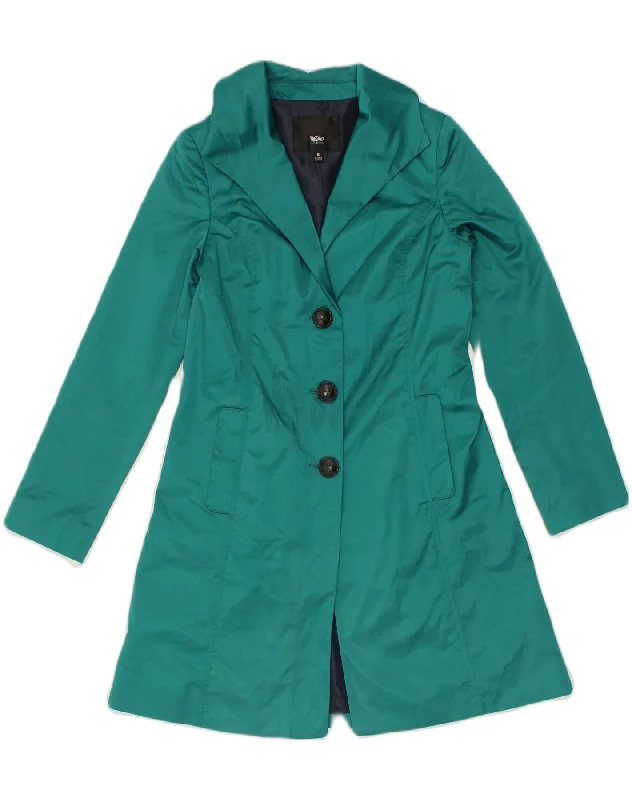 MOSSIMO Womens Trench Coat UK 8 Small Green Cotton