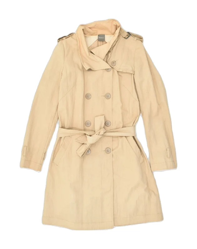 NEW PENNY Womens Trench Coat UK 12 Medium Beige Linen