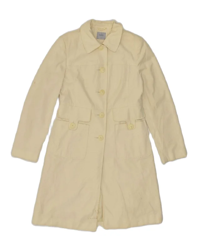 OASIS Womens Trench Coat UK 12 Medium Beige Cotton