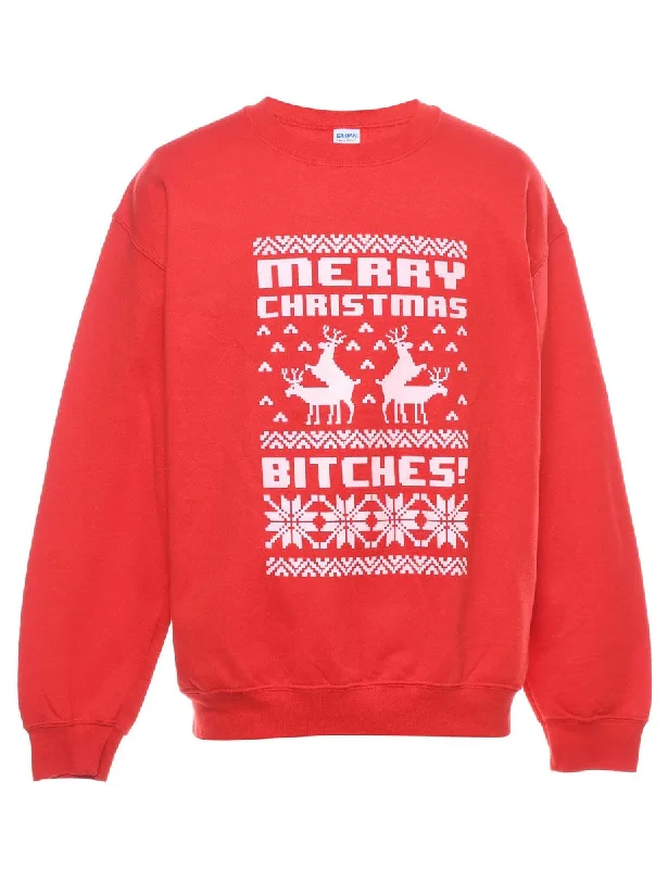 Red Christmas Sweatshirt - M