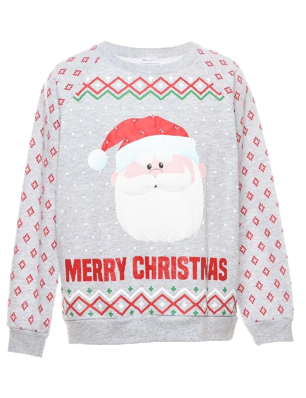 Santa Claus Christmas Sweatshirt - L