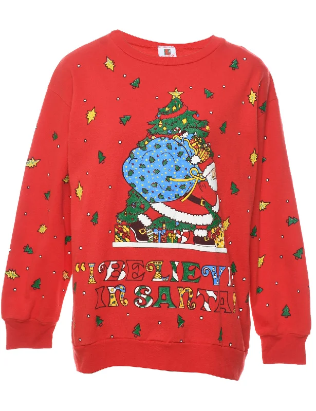 Santa Claus Christmas Sweatshirt - L