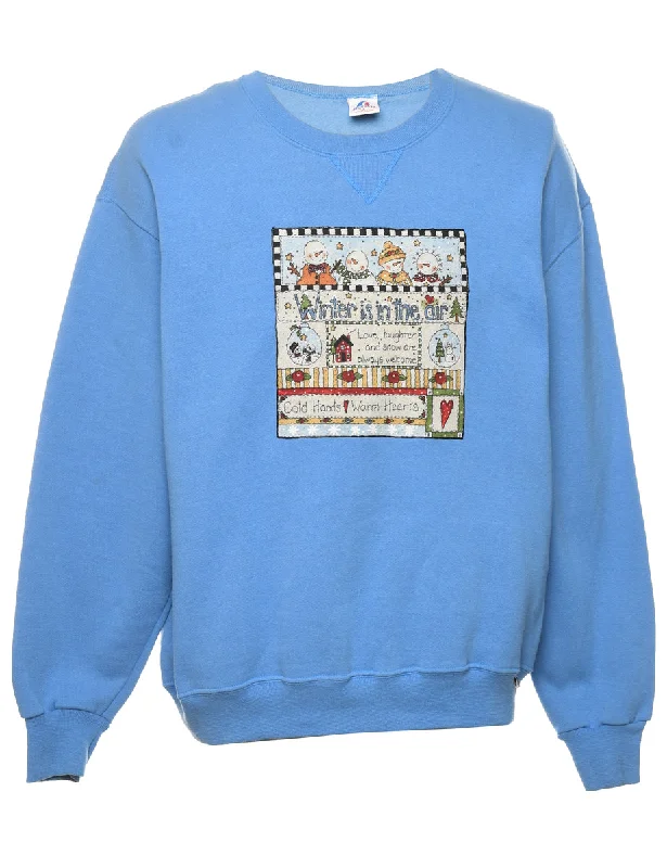 Snowman Christmas Sweatshirt - L