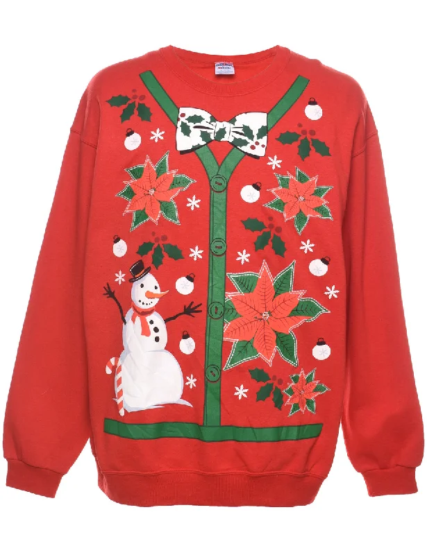 Snowman Christmas Sweatshirt - XL