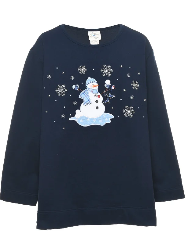 Snowman Christmas Sweatshirt - XL