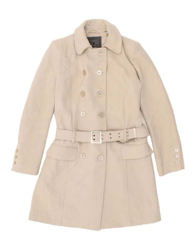 ZU ELEMENTS Womens Trench Coat IT 46 Large Beige Wool