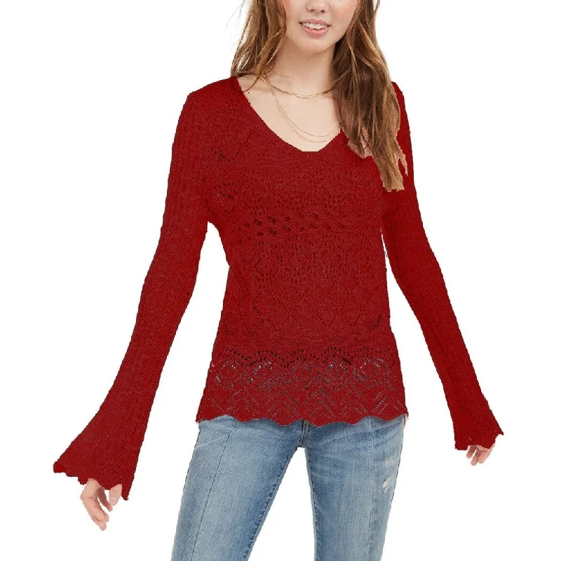 American Rag Juniors' Flared-Sleeve Sweater Red Size XS - X-Small