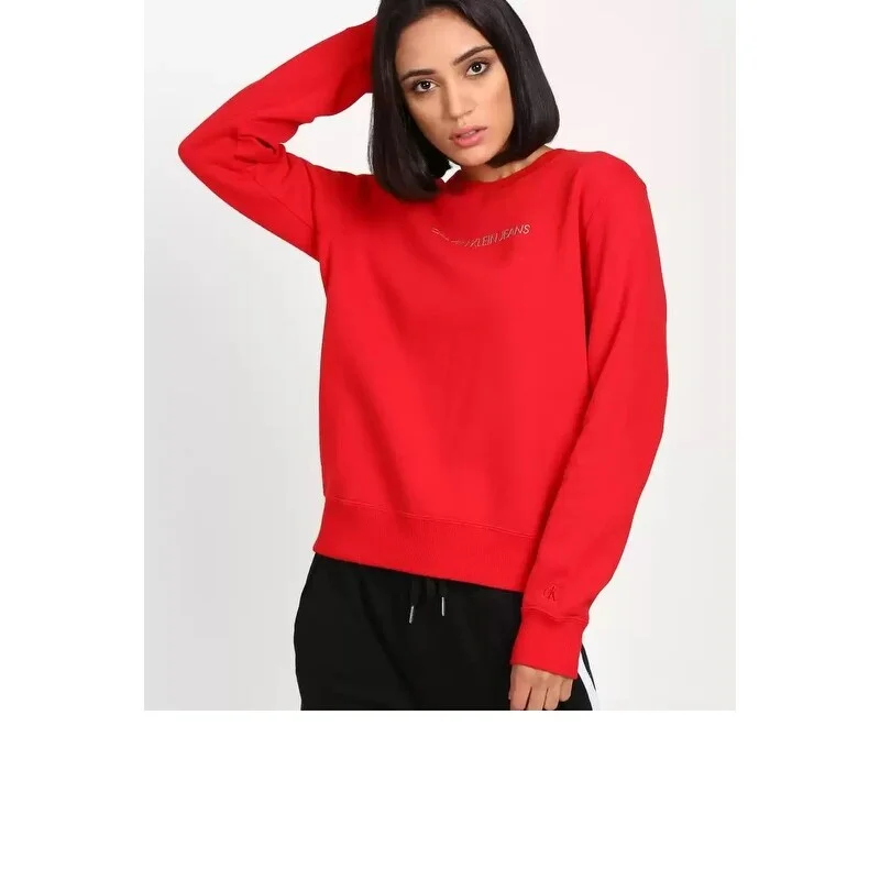 Calvin Klein Women's Button-Sleeve Sweater Lt/Pas Red Size Extra Large - XL