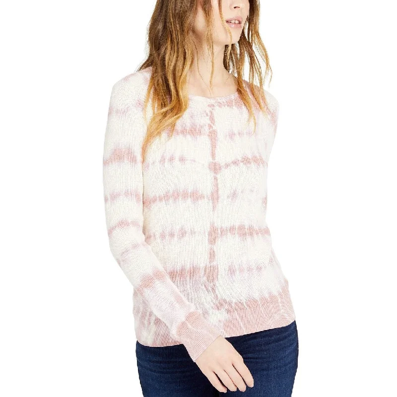 INC International Concepts Women's Petite Cotton Tie-Dye Sweater Pale Mauve Size Petite Medium