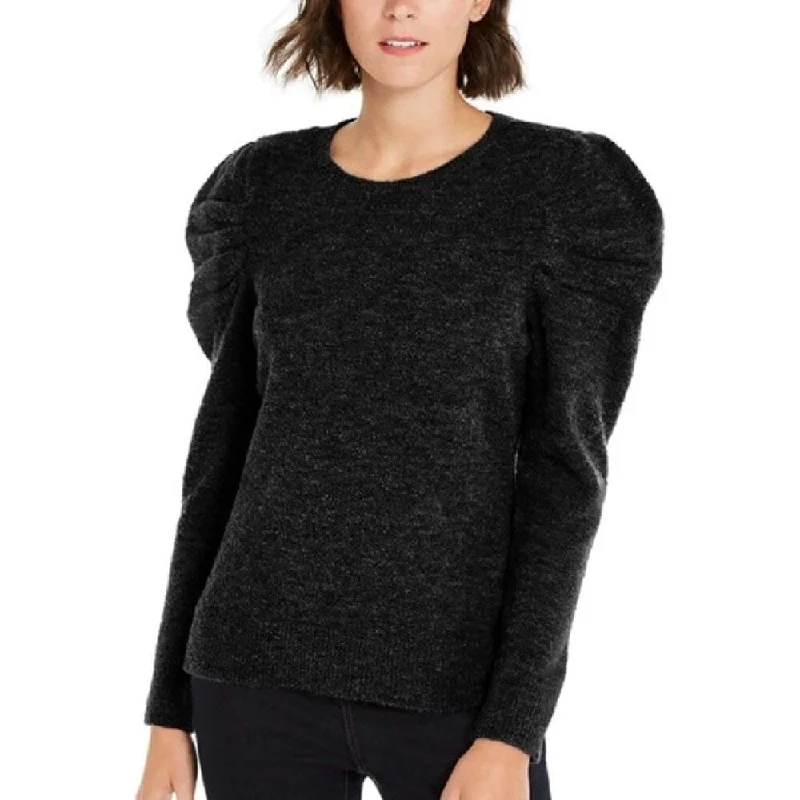 INC International Concepts Women's Puff-Sleeve Sweater Black Size Large