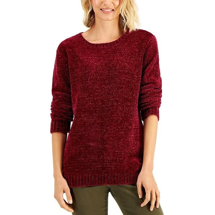 Karen Scott Women's Chenille Sweater Red Size Extra Large - XL