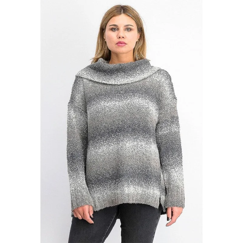 Style & Co Women's Ombre Boucle Sweater Gray Size Extra Small - X-Small